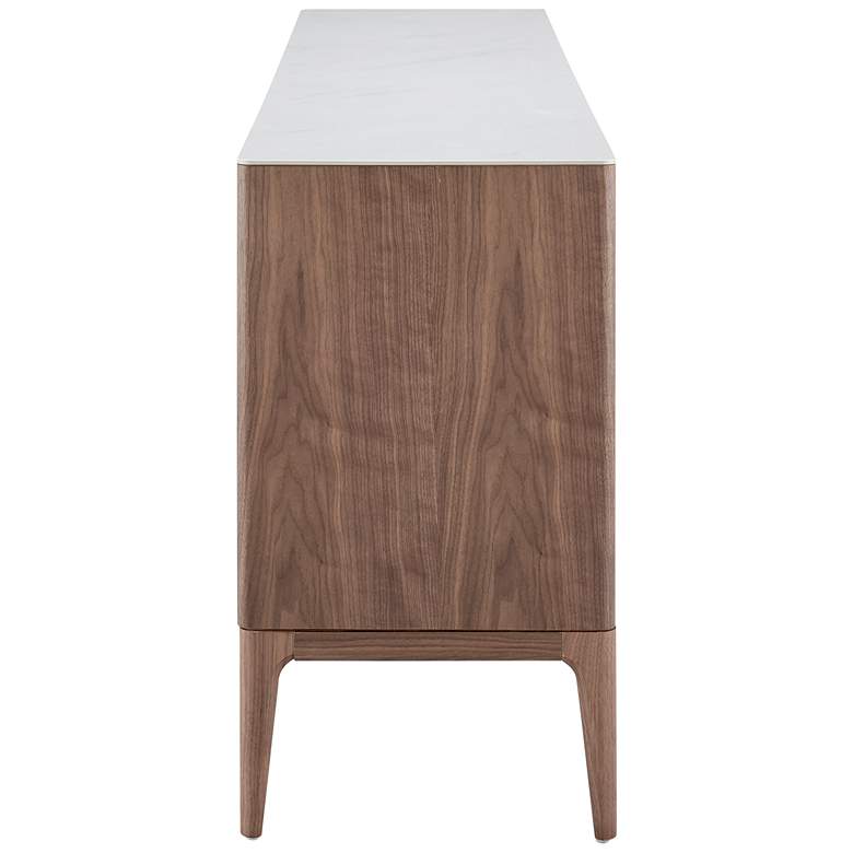 Image 7 Haldis 70 3/4" Wide Walnut Veneer Wood 4-Door Sideboard more views