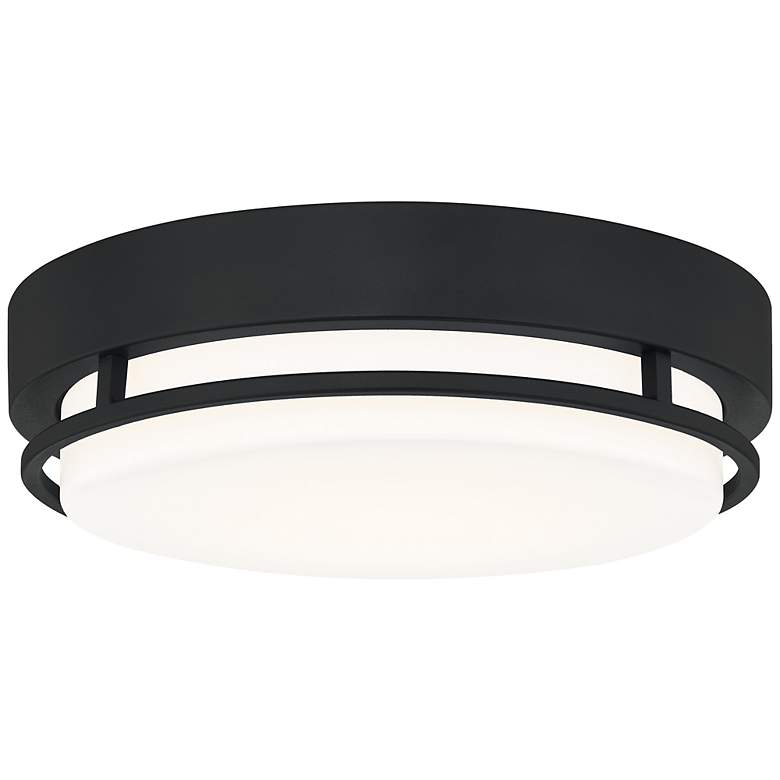 Image 1 Hale 12-Inch Integrated LED Earth Black Flush Mount Light