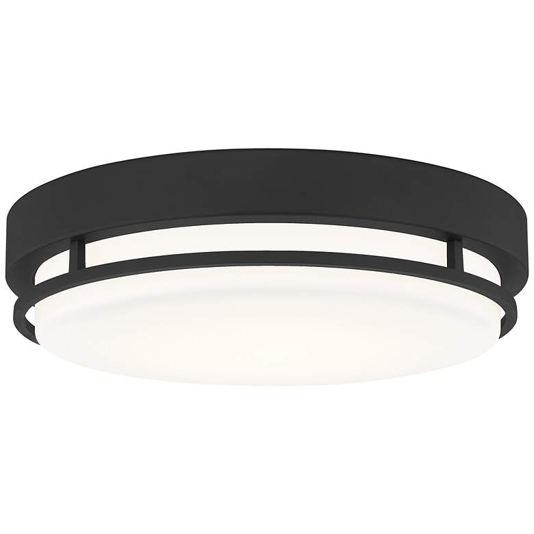 Image 1 Hale 14-Inch Integrated LED Earth Black Flush Mount Light