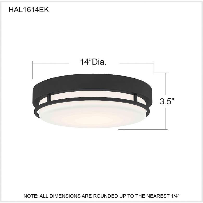Image 5 Hale 14-Inch Integrated LED Earth Black Flush Mount Light more views