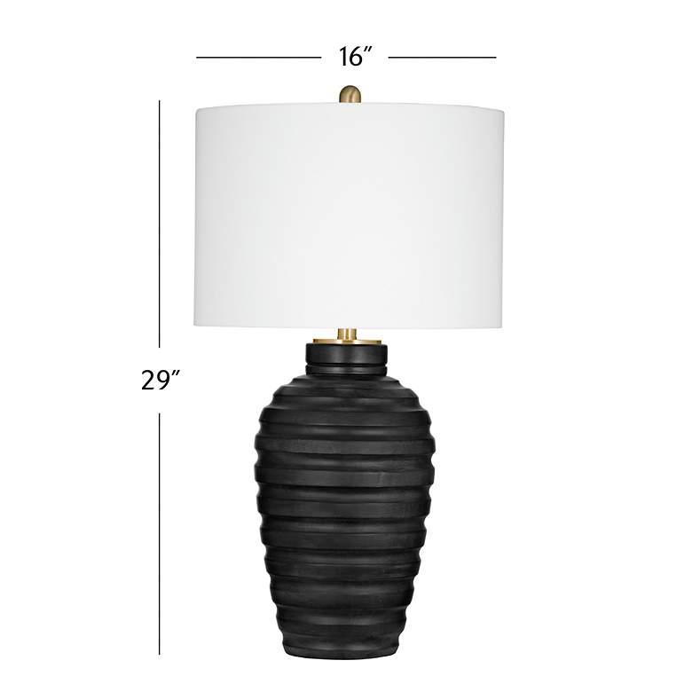 Image 4 Hale Black Cement Table Lamp more views