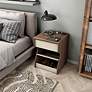 Haley 19" Wide Chestnut Brown Nightstand with USB Charger
