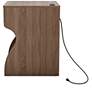 6_Haley 19" Wide Chestnut Brown Nightstand with USB Charger more views
