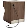 7_Haley 19" Wide Chestnut Brown Nightstand with USB Charger more views