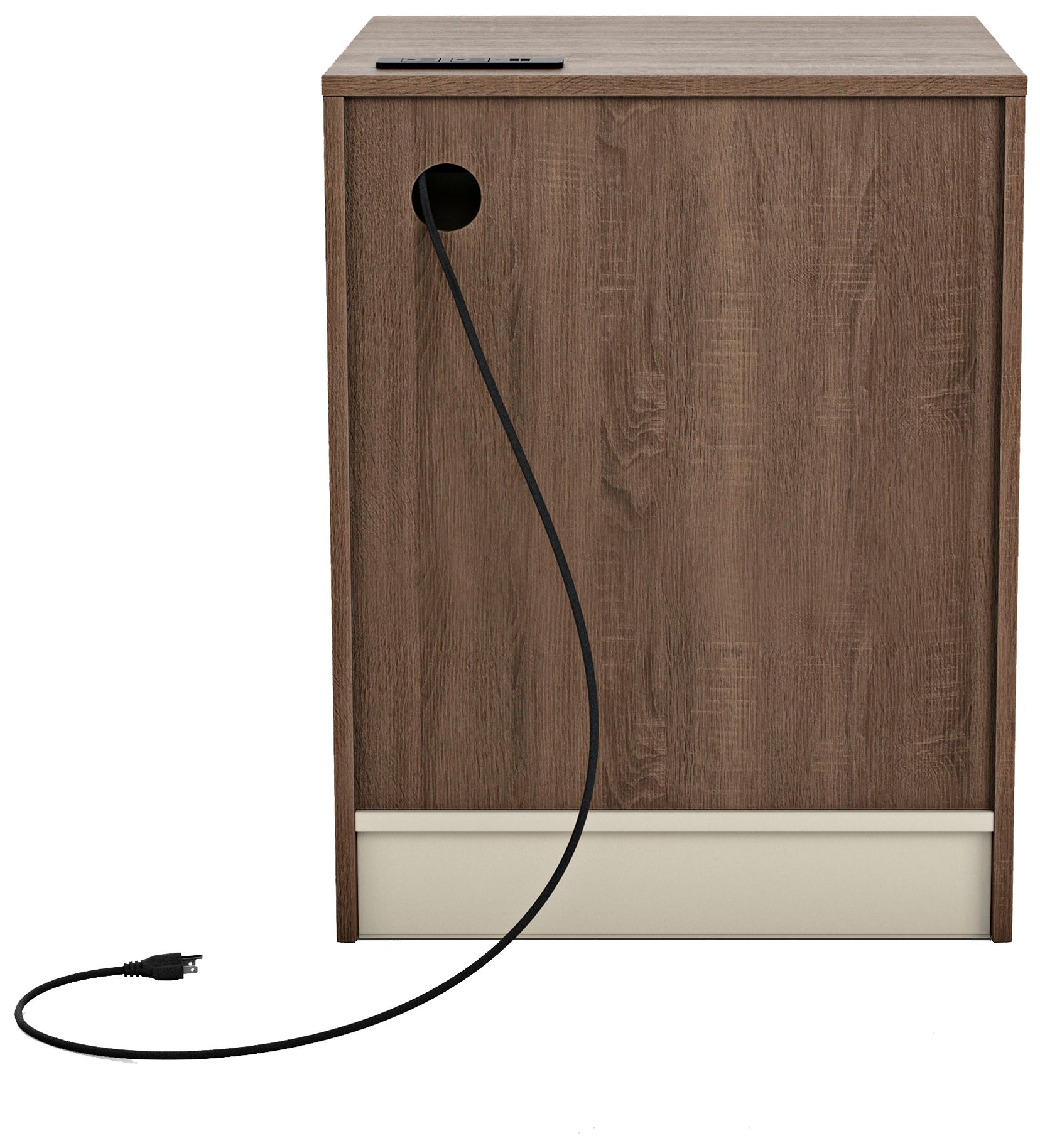Haley 19" Wide Chestnut Brown Nightstand with USB Charger
