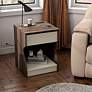 Haley 19" Wide Chestnut Brown Nightstand with USB Charger