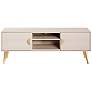 1_Haley 55" Wide White 2-Door TV Stand