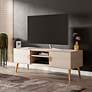 2_Haley 55" Wide White 2-Door TV Stand more views