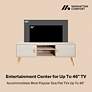 5_Haley 55" Wide White 2-Door TV Stand more views