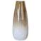 Half Cheena - Glass Vase - 6.75" x 15.75" - Smoky Ombre Milky Whi