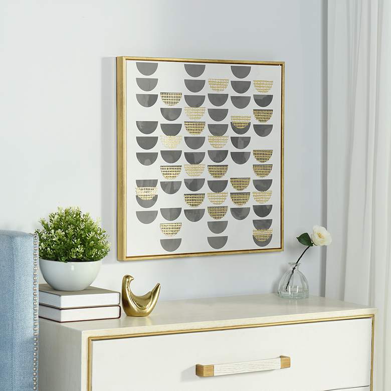 Image 1 Half Moon Games - Printed Canvas Framed with Foil Accents Wall Art
