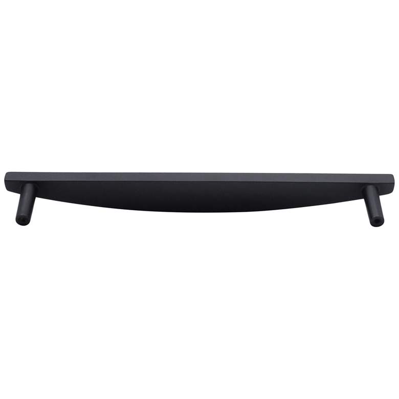 Image 1 Half Moon Matte Black Metal 13 3/4" Wide Appliance Pull