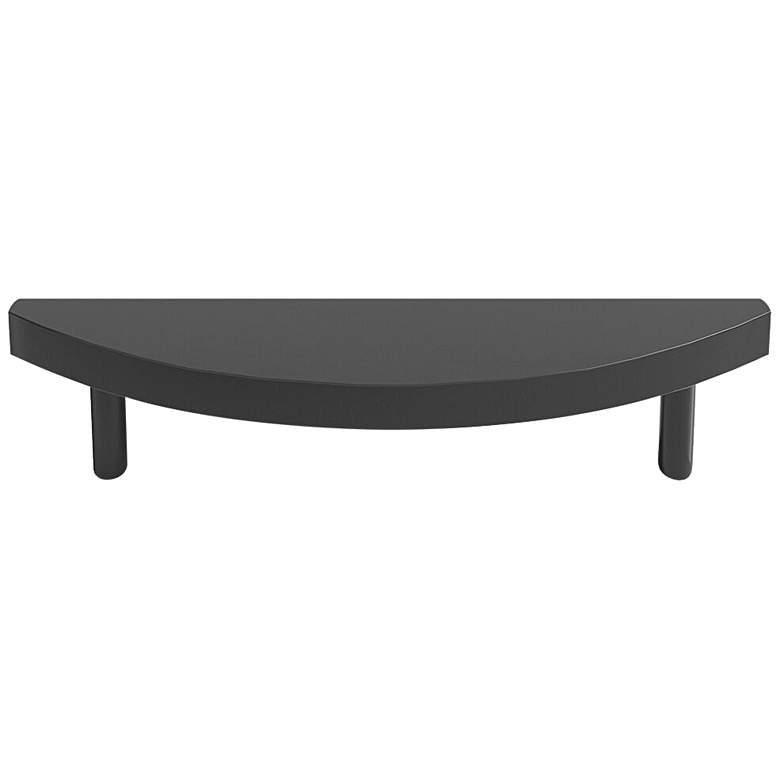 Image 1 Half Moon Matte Black Metal 5 3/4" Wide Cabinet Pull