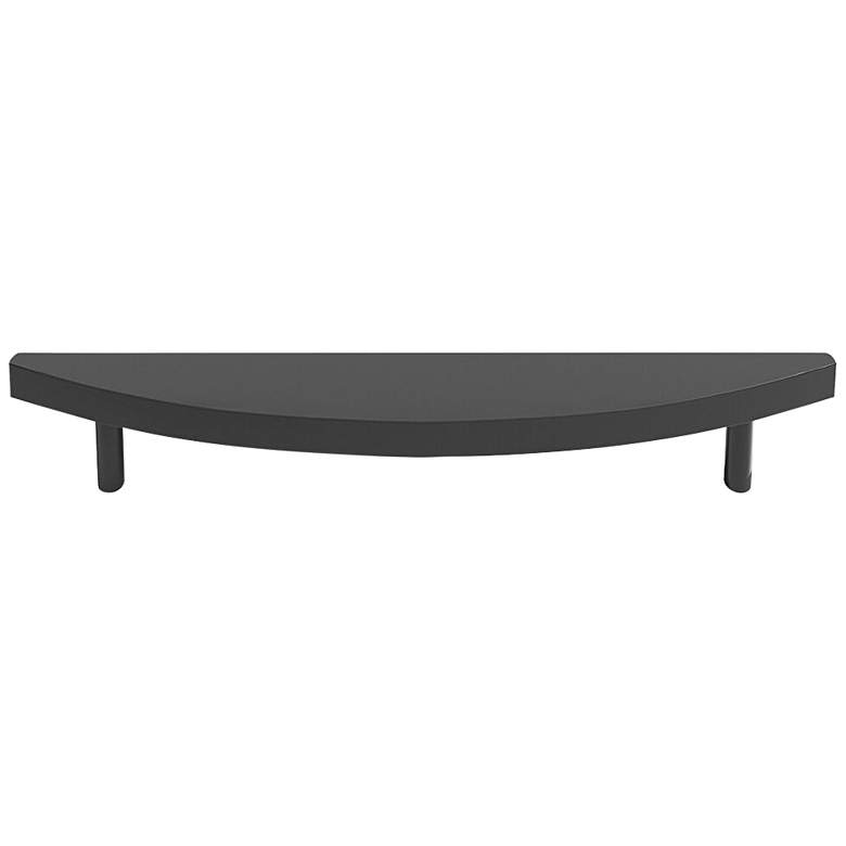Image 1 Half Moon Matte Black Metal 7 3/4" Wide Cabinet Pull
