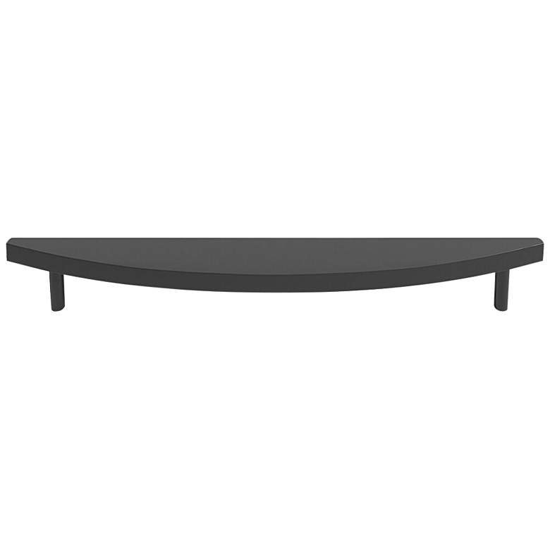 Image 1 Half Moon Matte Black Metal 9 3/4" Wide Cabinet Pull