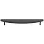Half Moon Matte Black Metal 9 3/4" Wide Cabinet Pull