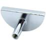 Half Moon Polished Chrome Metal 1 3/4" Wide Cabinet Knob