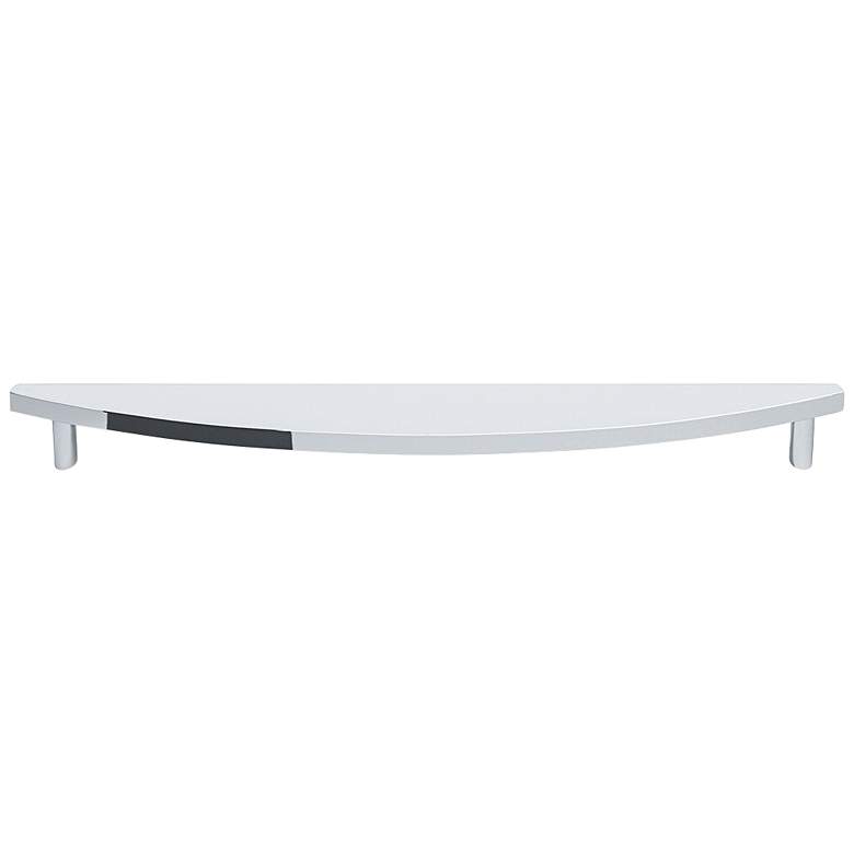Image 1 Half Moon Polished Chrome Metal 19 3/4" Wide Appliance Pull