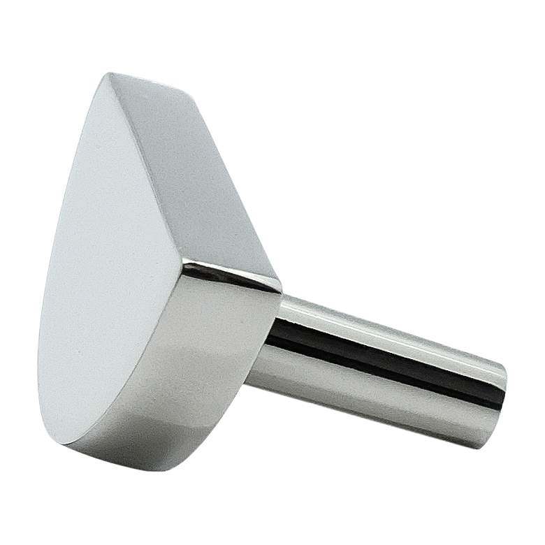Image 1 Half Moon Polished Nickel Metal 1 3/4" Wide Cabinet Knob