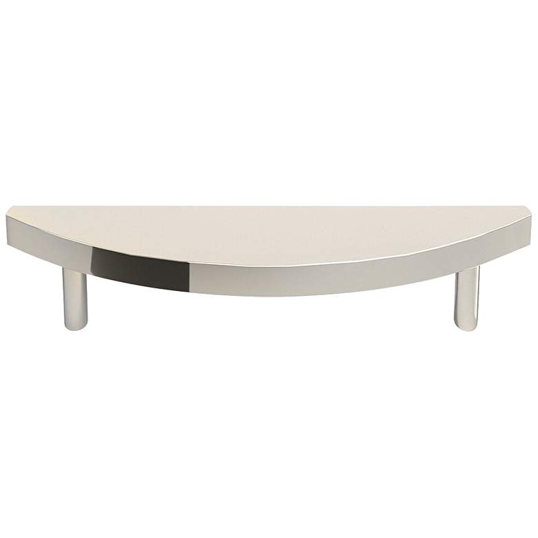 Image 1 Half Moon Polished Nickel Metal 5 3/4" Wide Cabinet Pull
