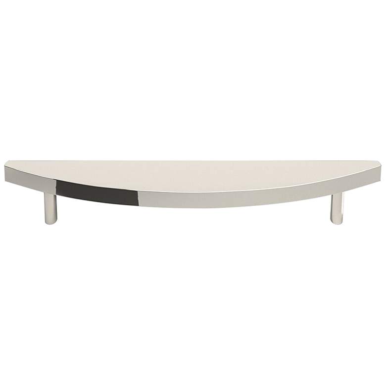Image 1 Half Moon Polished Nickel Metal 7 3/4" Wide Cabinet Pull