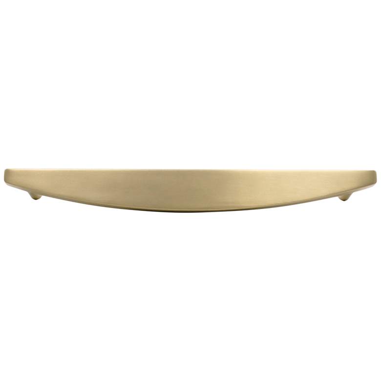 Image 1 Half Moon Satin Brass Metal 13 3/4" Wide Appliance Pull