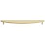 Half Moon Satin Brass Metal 19 3/4" Wide Appliance Pull