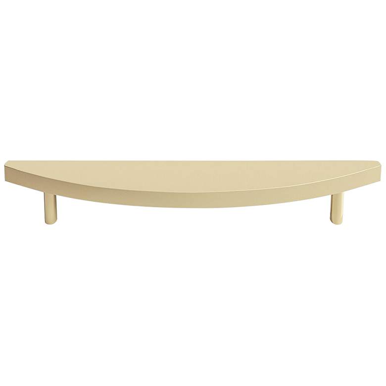Image 1 Half Moon Satin Brass Metal 7 3/4" Wide Cabinet Pull