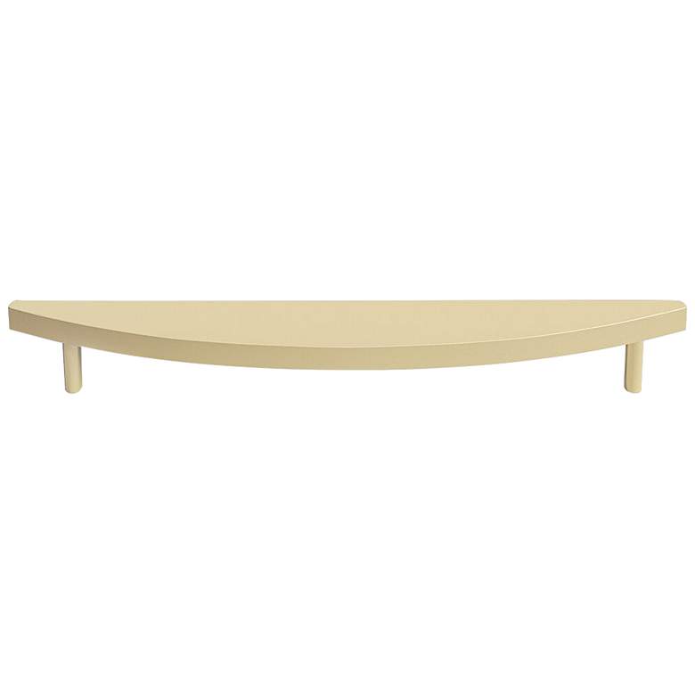 Image 1 Half Moon Satin Brass Metal 9 3/4" Wide Cabinet Pull