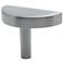 Half Moon Satin Nickel Metal 1 3/4" Wide Cabinet Knob