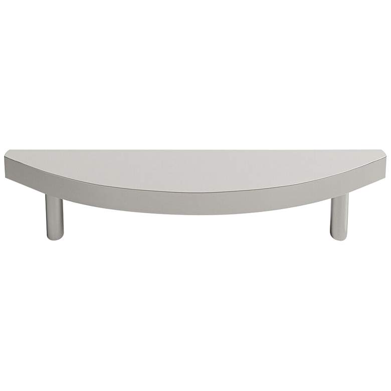 Image 1 Half Moon Satin Nickel Metal 5 3/4" Wide Cabinet Pull