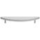 Half Moon Satin Nickel Metal 7 3/4" Wide Cabinet Pull