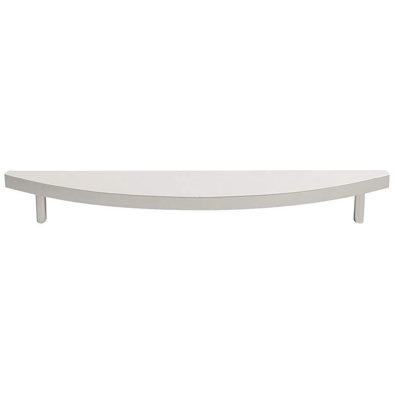 Image 1 Half Moon Satin Nickel Metal 9 3/4" Wide Cabinet Pull