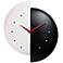 Half Time 16" High Black and White Wall Clock