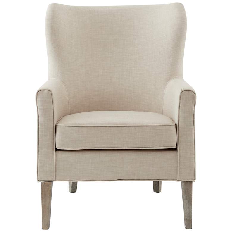 Image 5 Halford Natural Fabric Accent Wingback Chair more views
