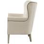 Halford Natural Fabric Accent Wingback Chair