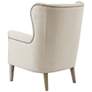 Halford Natural Fabric Accent Wingback Chair