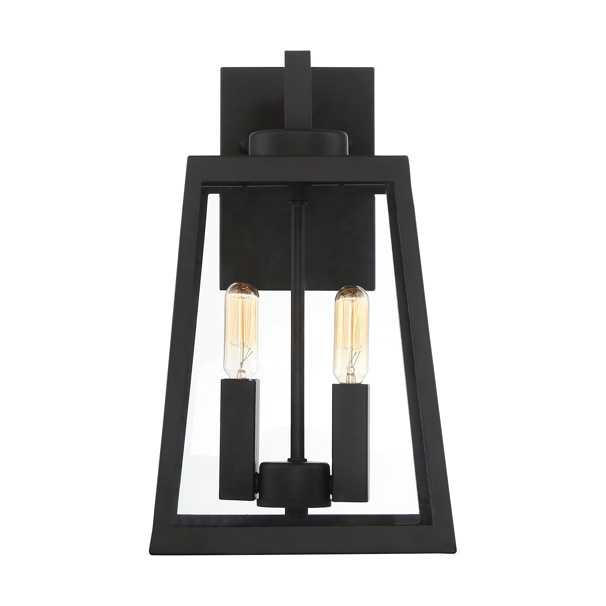 Image 3 Halifax; 2 Light; Medium Lantern; Matte Black Finish with Clear Glass more views