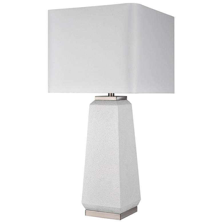 Image 1 Halifax 35" High WhiteTable Lamp With White Shade