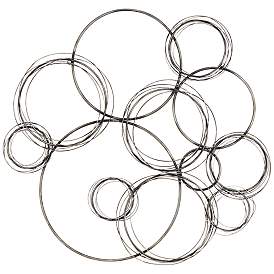 Image2 of Halifax 36 1/2" High Distressed Gunmetal Circle Wall Plaque