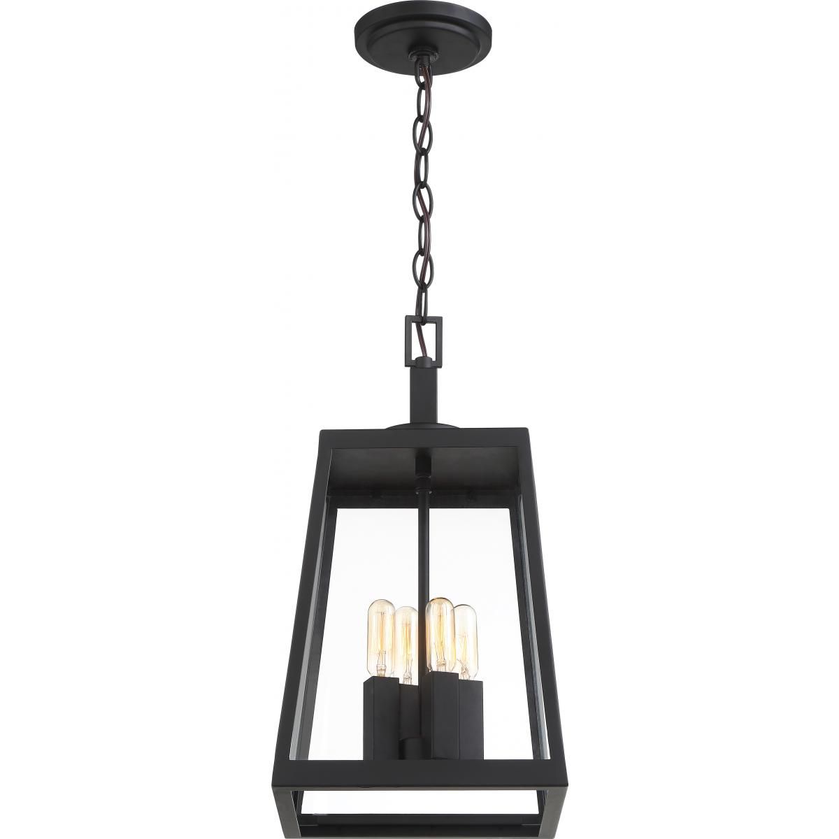 Image 4 Halifax; 4 Light; Hanging Lantern; Matte Black Finish with Clear Glass more views