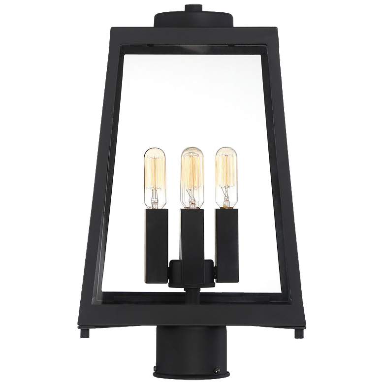 Image 1 Halifax; 4 Light; Post Lantern; Matte Black Finish with Clear Glass