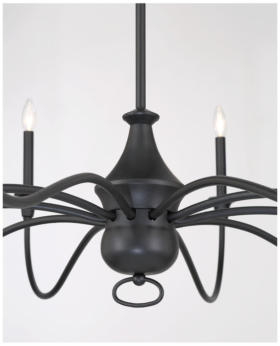 Image 6 Halifax County 58" Wide Textured Black 10-Light Chandelier more views