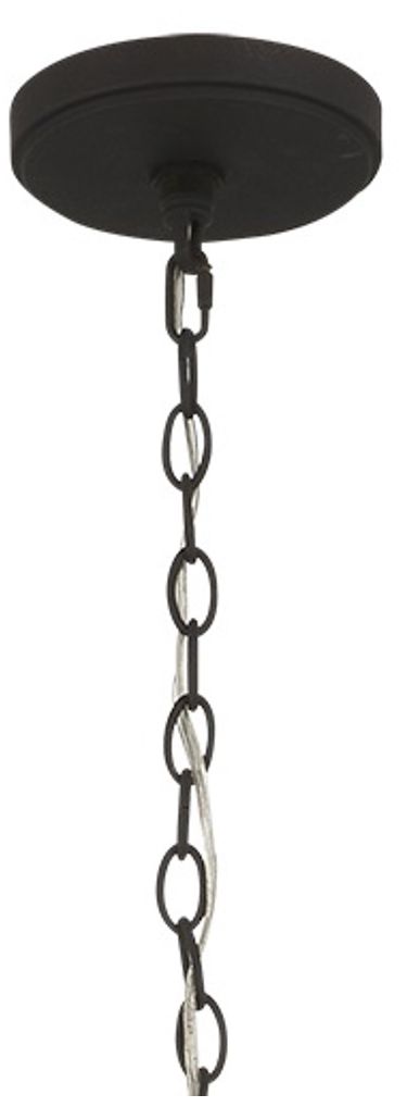 Halifax County 58" Wide Textured Black 10-Light Chandelier