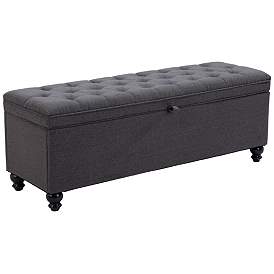 Image1 of Halifax Storage Bench Gravel Gray