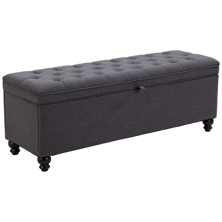 Image 1 Halifax Storage Bench Gravel Gray