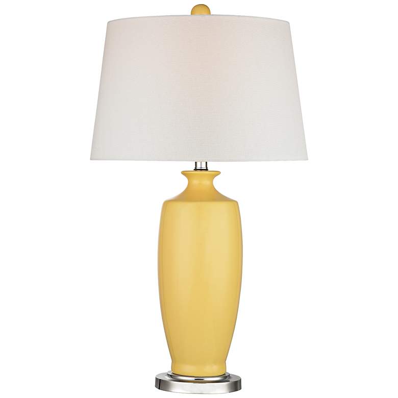 Image 1 Halisham Yellow Ceramic Table Lamp
