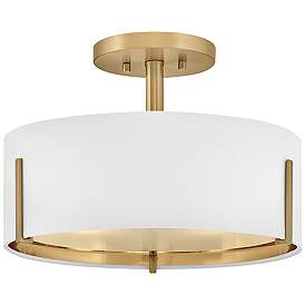 Image5 of Halle 14 1/2" Wide Lacquered Brass 3-Light Ceiling Light more views
