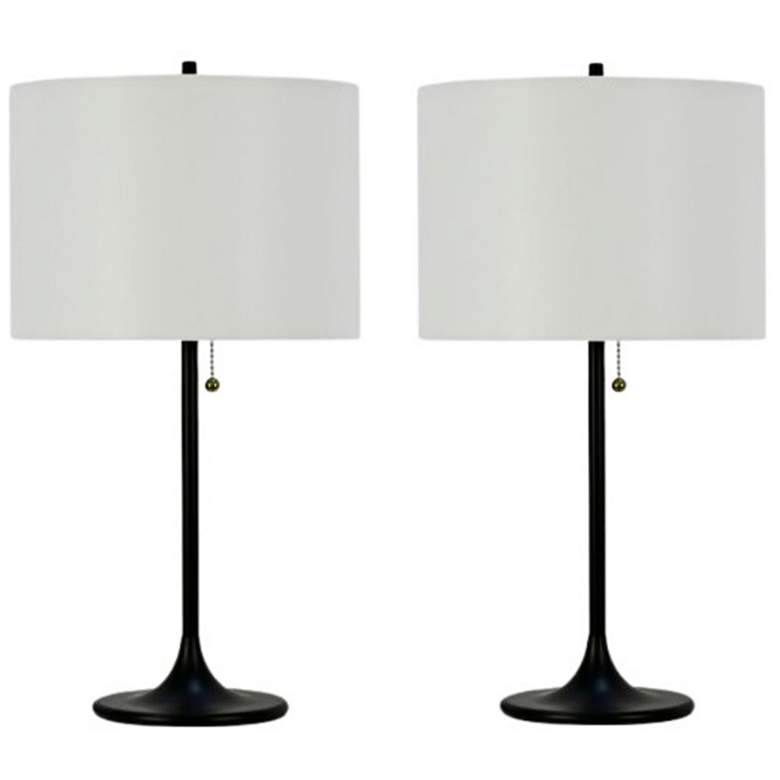 Image 1 Halley Black Metal Table Lamps Set of 2