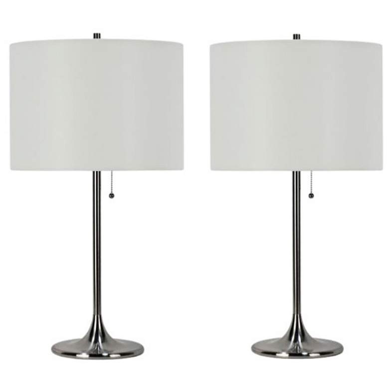 Image 1 Halley Brush Steel Metal Table Lamps Set of 2
